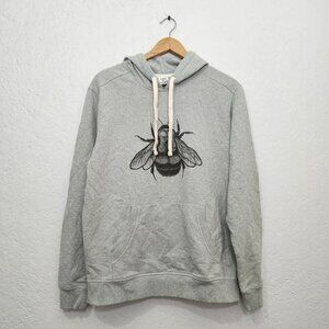 grey Queen Bee hoodie sweatshirt size large like new